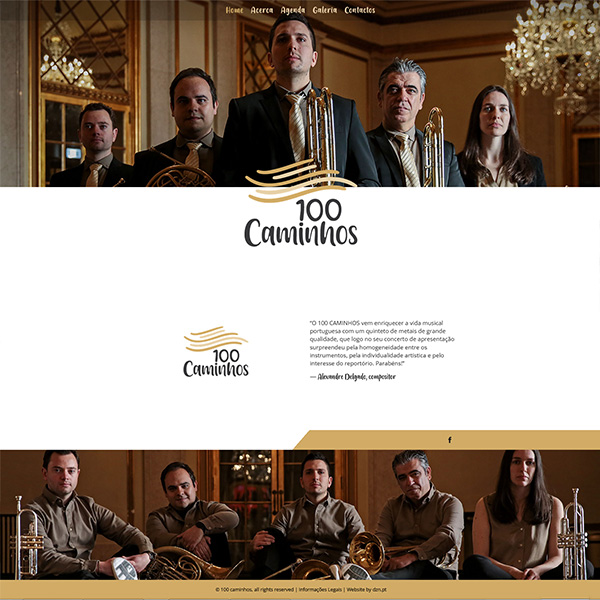 100 Caminhos website designed and developed by Spotonmark